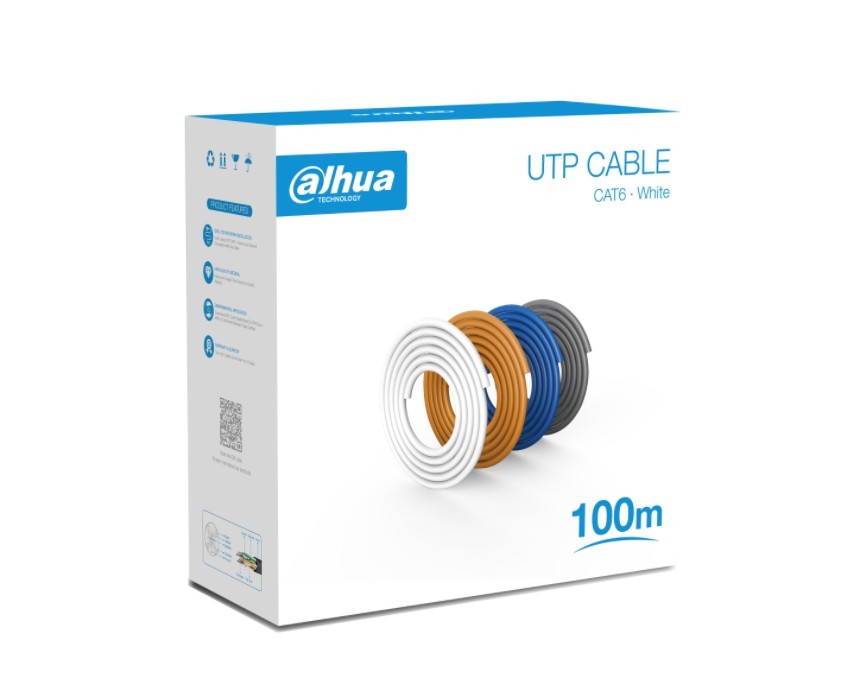 DH-PFM920I-6UN-C-100. ROLLO DE CABLE 100MTS. DAHUA UTP CAT6 BLANCO